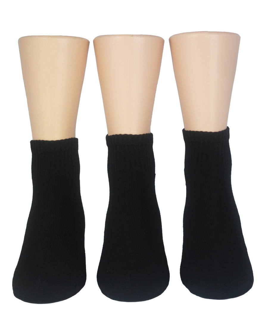 (image for) Durable 1/2 Cushion Quarter Socks, 3 Pack